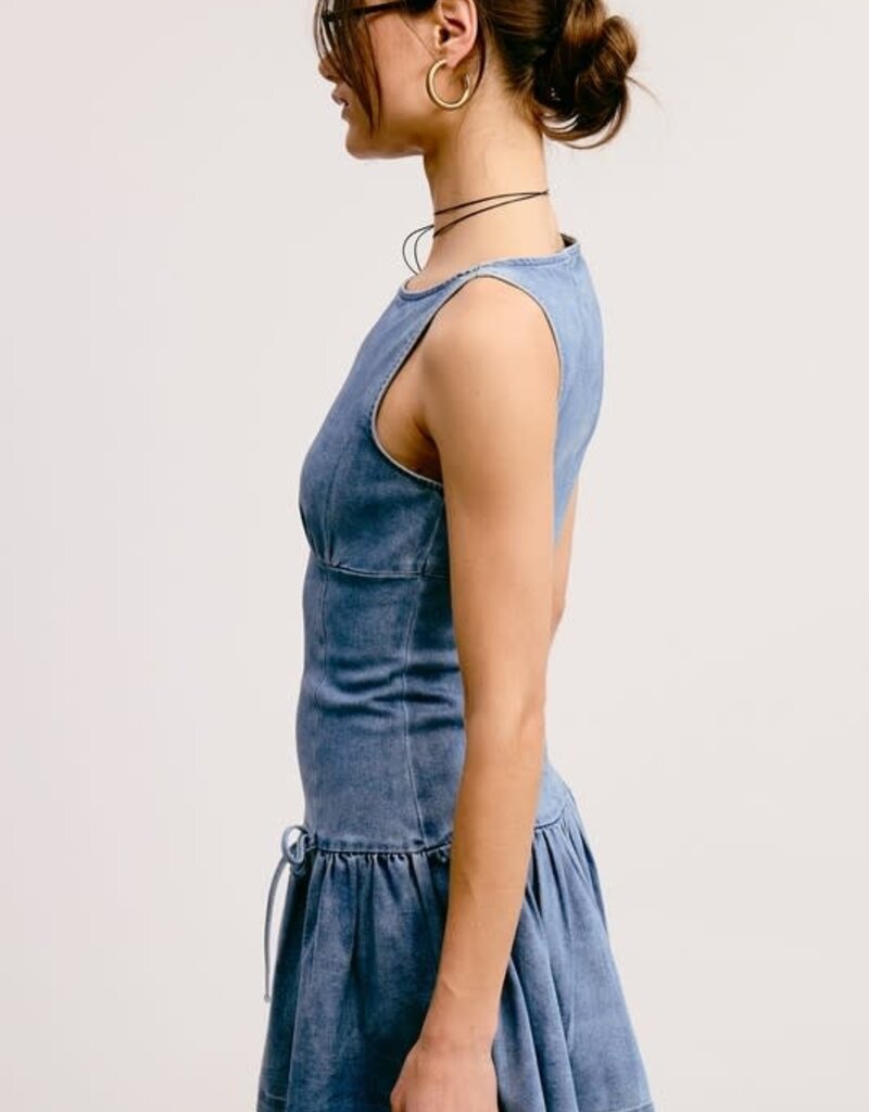 Mimosa Fitted Denim Mini Dress