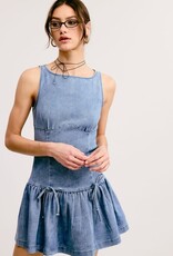 Mimosa Fitted Denim Mini Dress