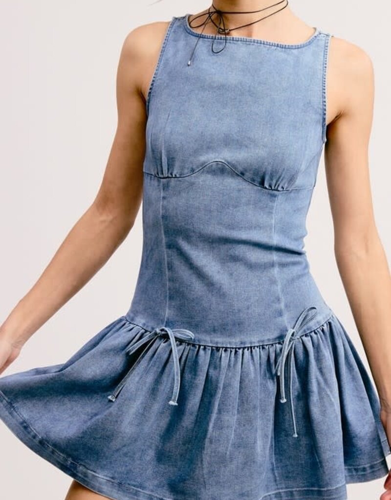 Mimosa Fitted Denim Mini Dress