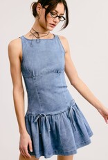 Mimosa Fitted Denim Mini Dress