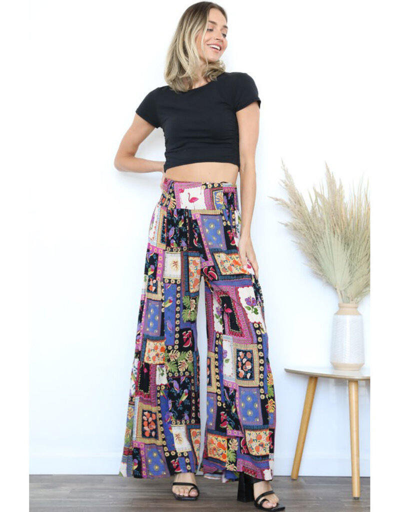 Angie Wide Leg Print Pants