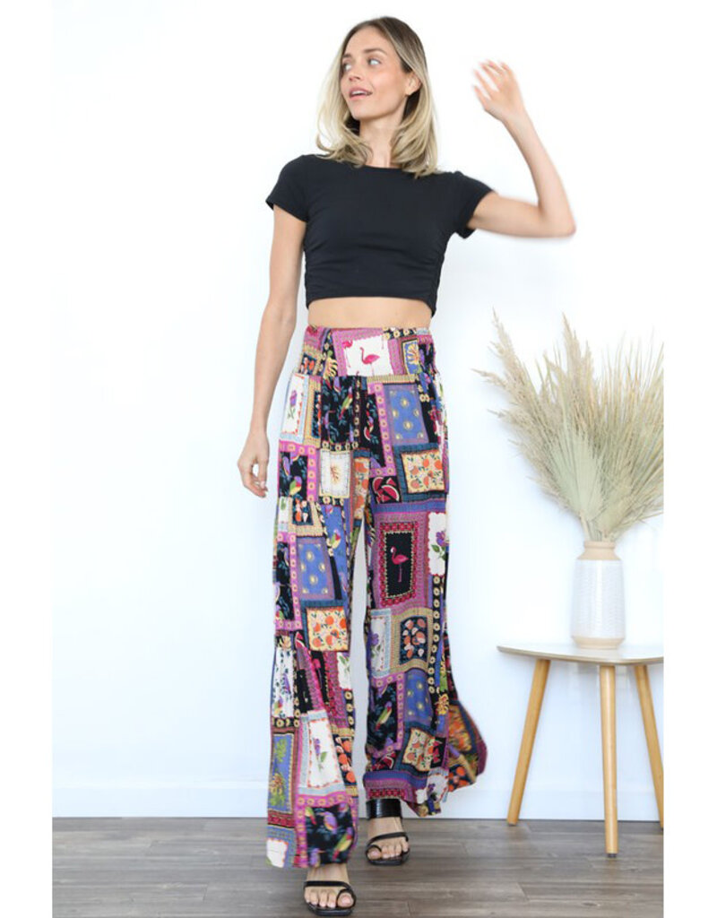 Angie Wide Leg Print Pants