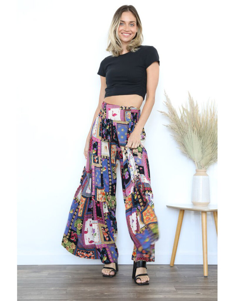 Angie Wide Leg Print Pants