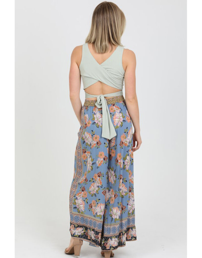 Angie Print Wide Leg Pants