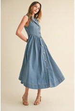 Camilla Denim Midi Dress w/Buttons