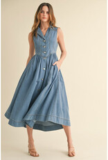 Camilla Denim Midi Dress w/Buttons