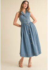 Camilla Denim Midi Dress w/Buttons