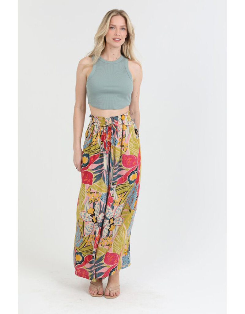 Angie Print Wide Leg Pants