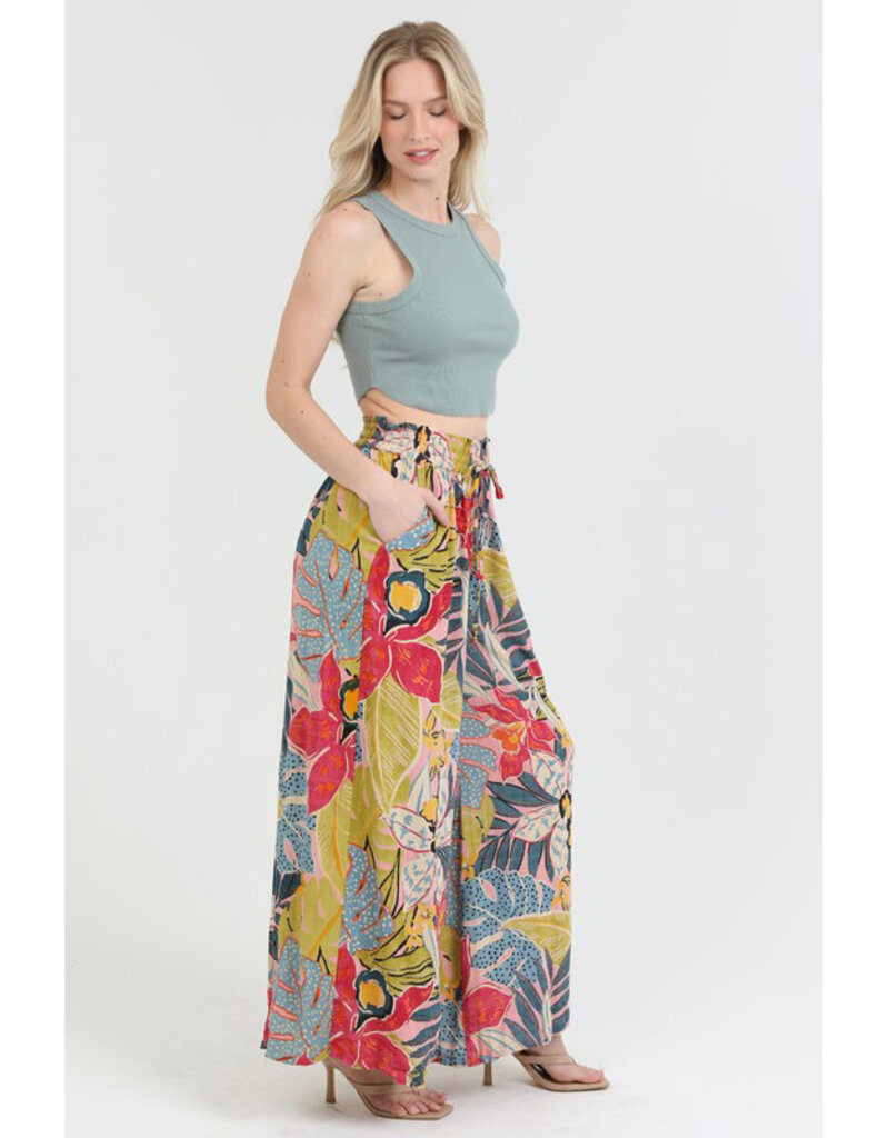 Angie Print Wide Leg Pants