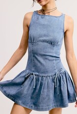 Mimosa Fitted Denim Mini Dress