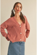 &Merci Cardigan w/Daisy Buttons