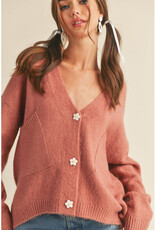 &Merci Cardigan w/Daisy Buttons
