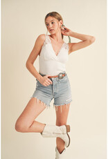 &Merci Knit Tank w/Scallop Lace