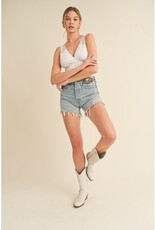 &Merci Knit Tank w/Scallop Lace