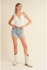 &Merci Knit Tank w/Scallop Lace