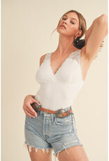 &Merci Knit Tank w/Scallop Lace
