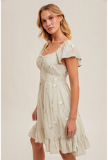 Hem & Thread Daisy Embroidered Mini Dress