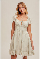 Hem & Thread Daisy Embroidered Mini Dress