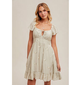 Hem & Thread Daisy Embroidered Mini Dress