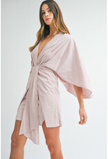 Mable Soft Pink Draped Mini Dress