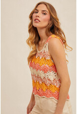 Hem & Thread Coral Crochet Tank