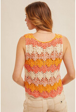 Hem & Thread Coral Crochet Tank