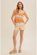 Hem & Thread Coral Crochet Tank
