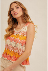 Hem & Thread Coral Crochet Tank