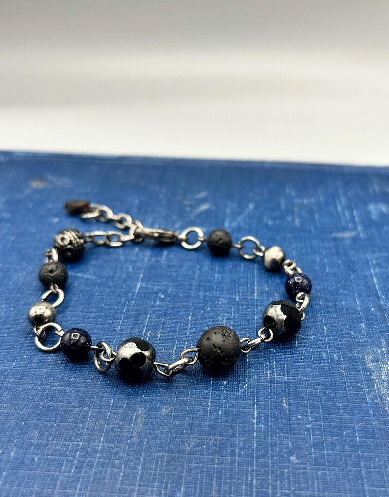 Coven Coven Beaded Bracelet Gunmetal