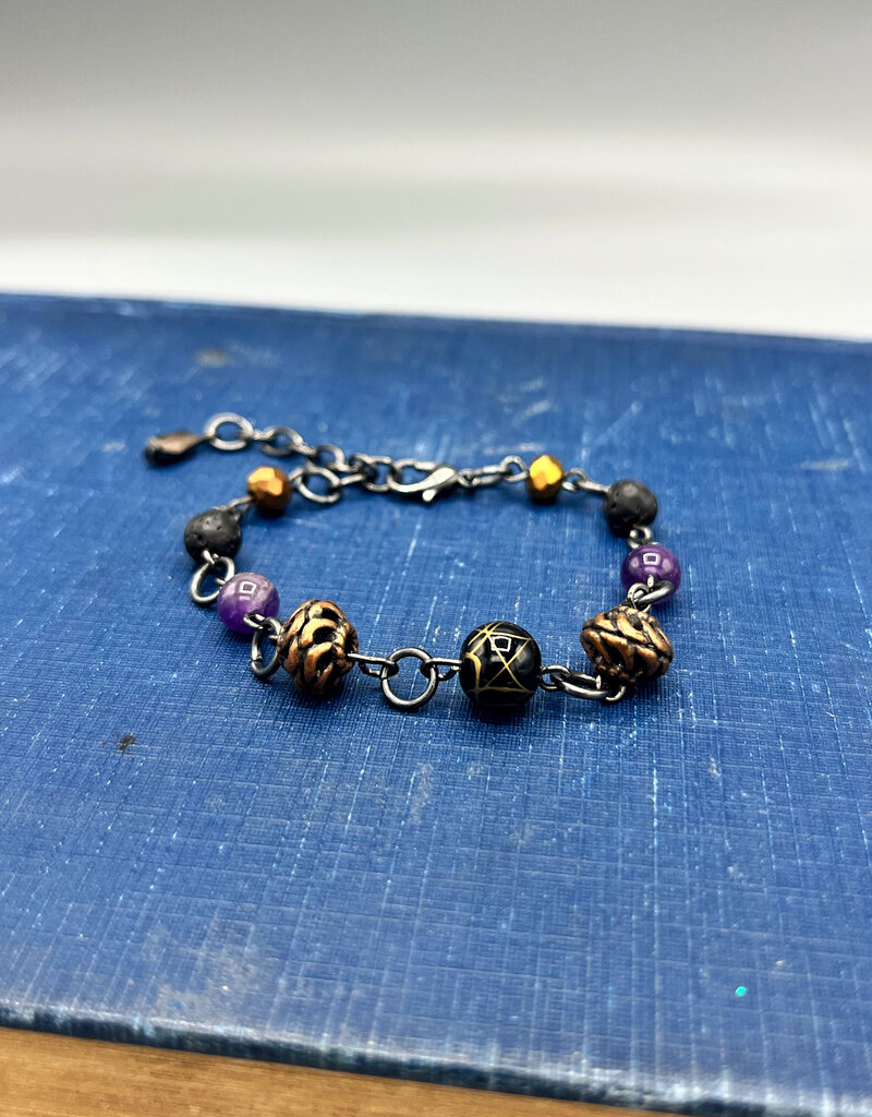 Coven Coven Beaded Bracelet Gunmetal
