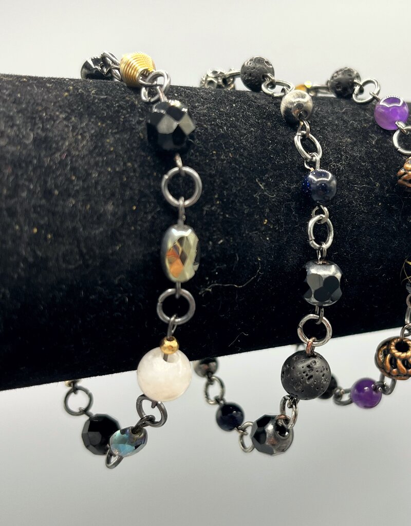 Coven Coven Beaded Bracelet Gunmetal