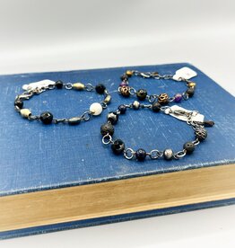 Coven Beaded Bracelet Gunmetal
