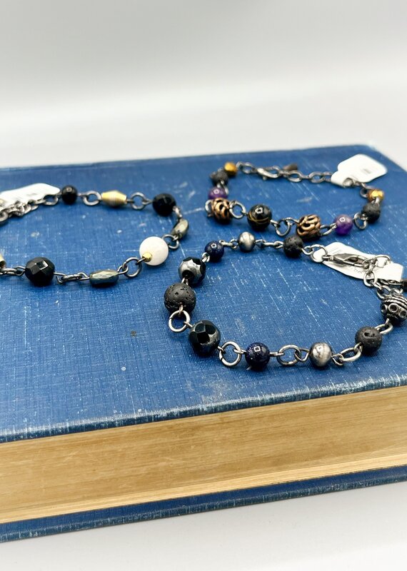 Coven Beaded Bracelet Gunmetal
