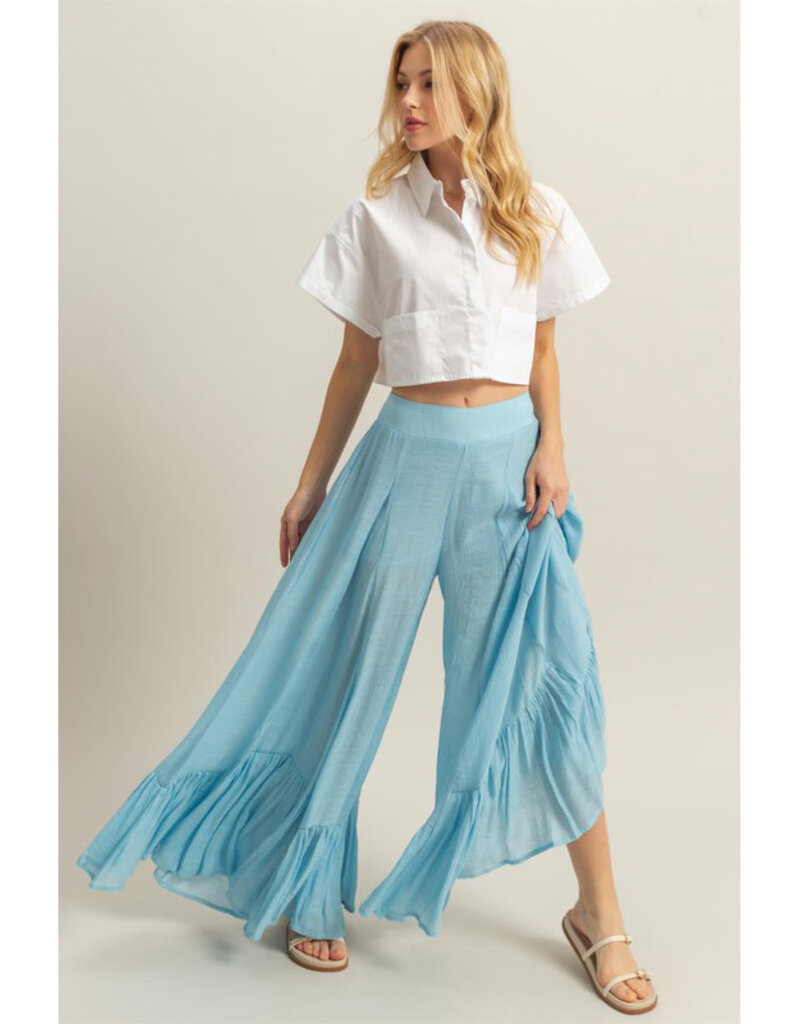 Hyfve Semi Sheer Ruffle Pants