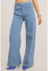 Mimosa Distressed Stripe Slouchy Jeans