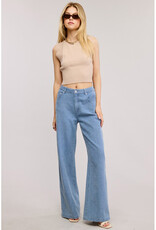 Mimosa Distressed Stripe Slouchy Jeans