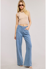 Mimosa Distressed Stripe Slouchy Jeans