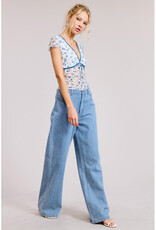 Mimosa Distressed Stripe Slouchy Jeans
