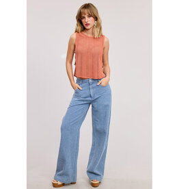 Mimosa Distressed Stripe Slouchy Jeans
