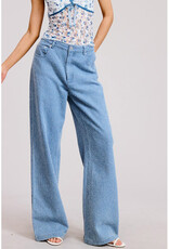 Mimosa Distressed Stripe Slouchy Jeans