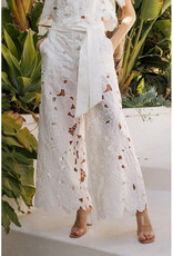 Endless Blu Embroidered Lace Pants w/Tie