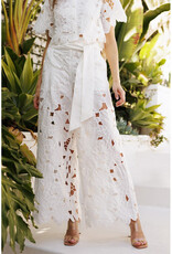 Endless Blu Embroidered Lace Pants w/Tie