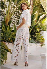 Endless Blu Embroidered Lace Pants w/Tie