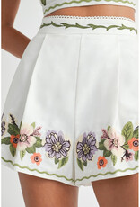 Endless Blu Embroidered Top & Shorts Set