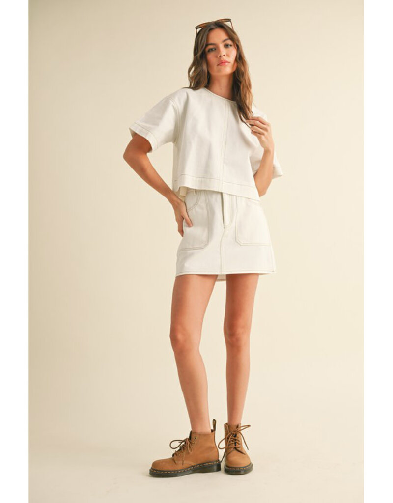 Miou Muse Cotton Mini Skirt