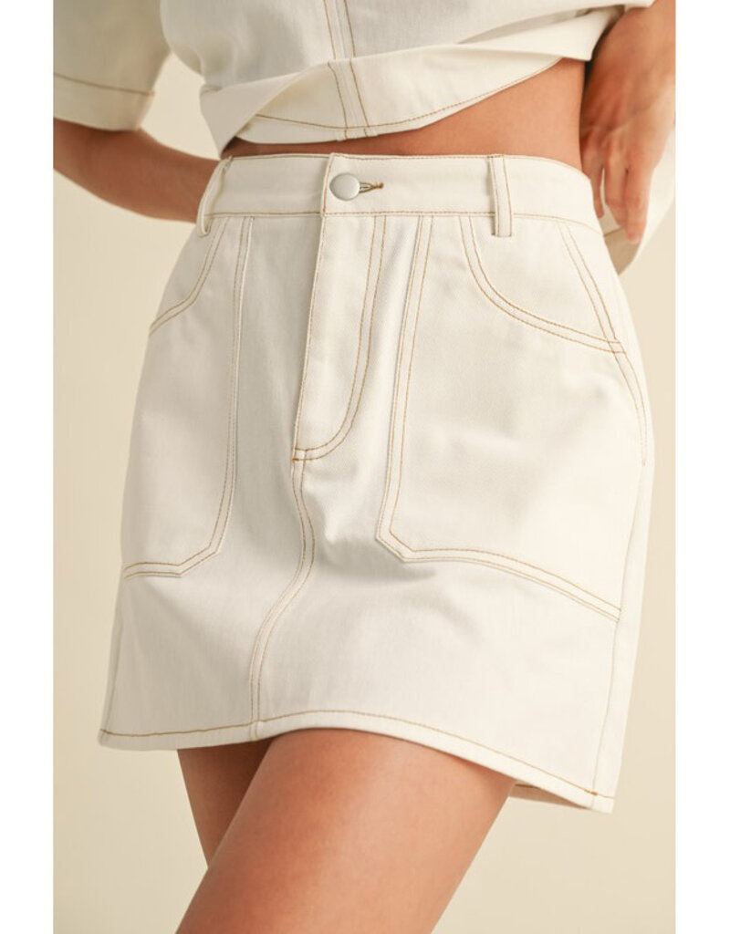 Miou Muse Cotton Mini Skirt