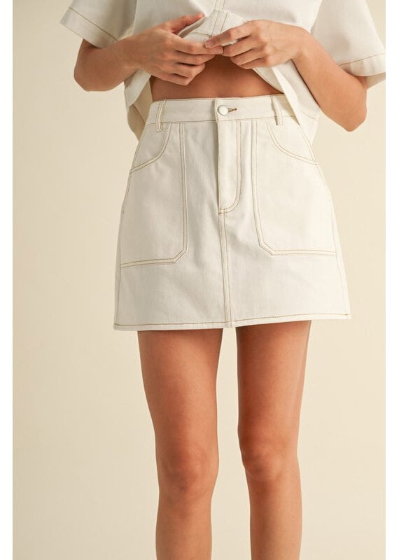 Miou Muse Cotton Mini Skirt