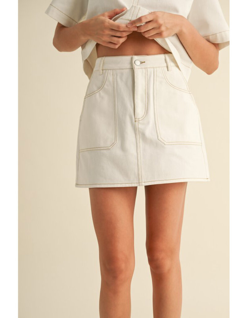 Miou Muse Cotton Mini Skirt