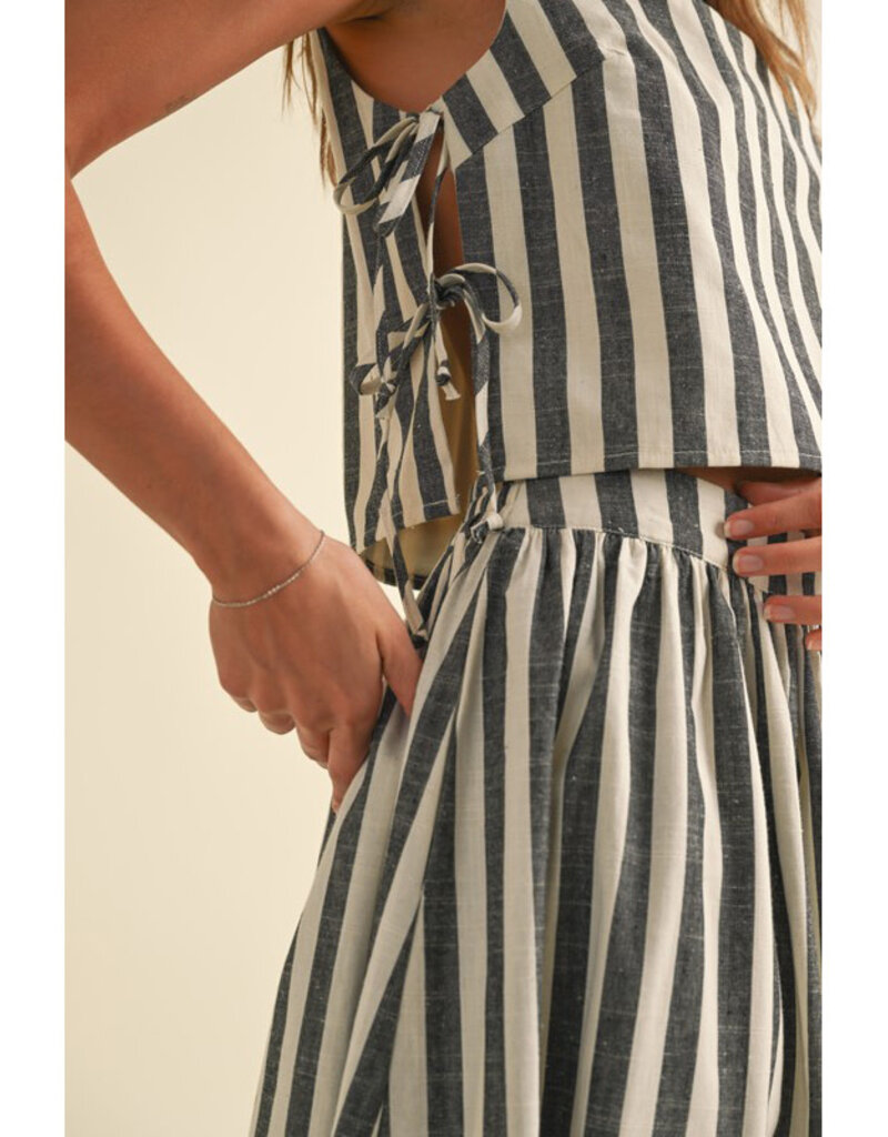Miou Muse Striped Crop Tank