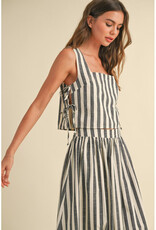 Miou Muse Striped Crop Tank